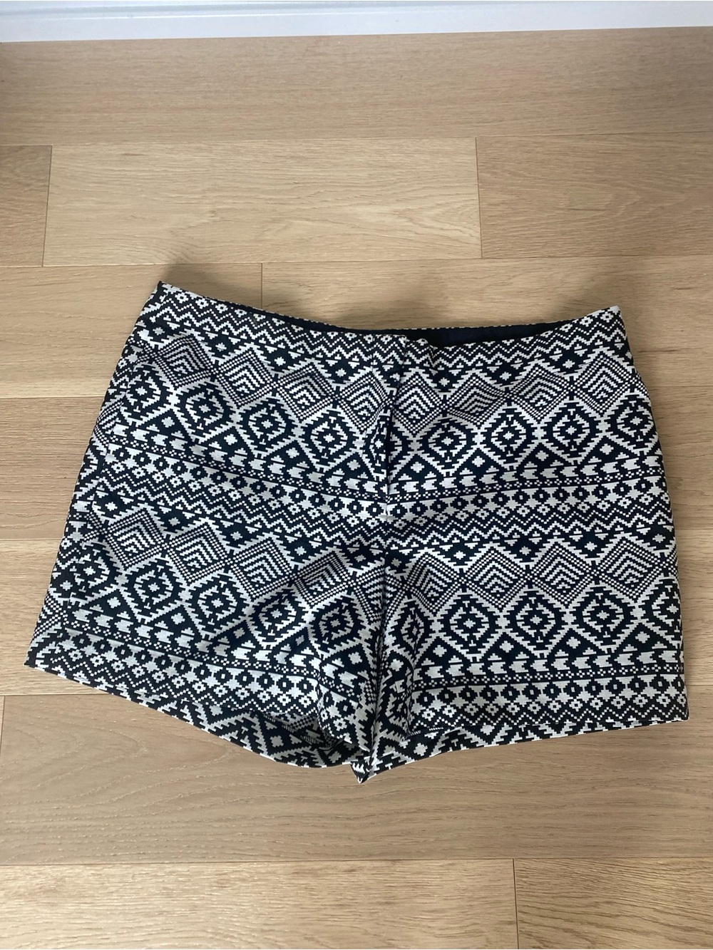 mercer & madison Black and White Aztec High-Waist Shorts